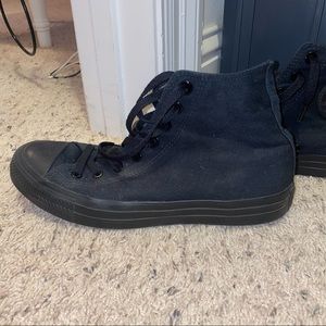All Black High Top Converse